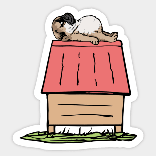 Pug House Sticker